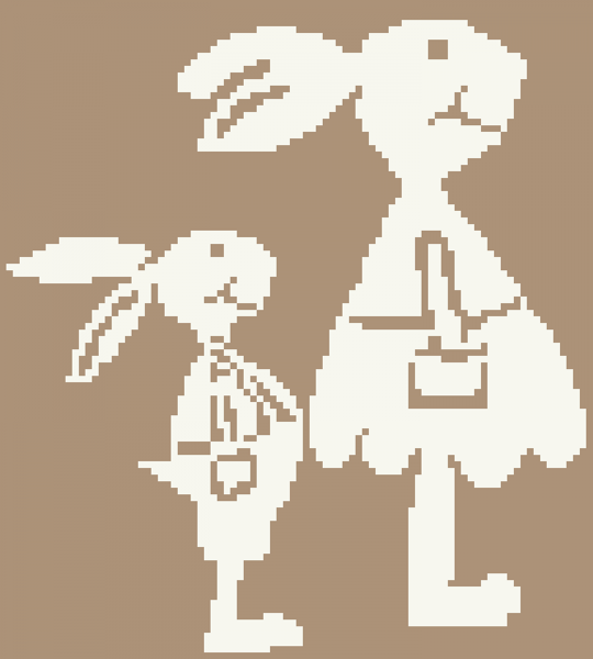 Kreuzstichanleitung Hasen-Mama mit Mücke
