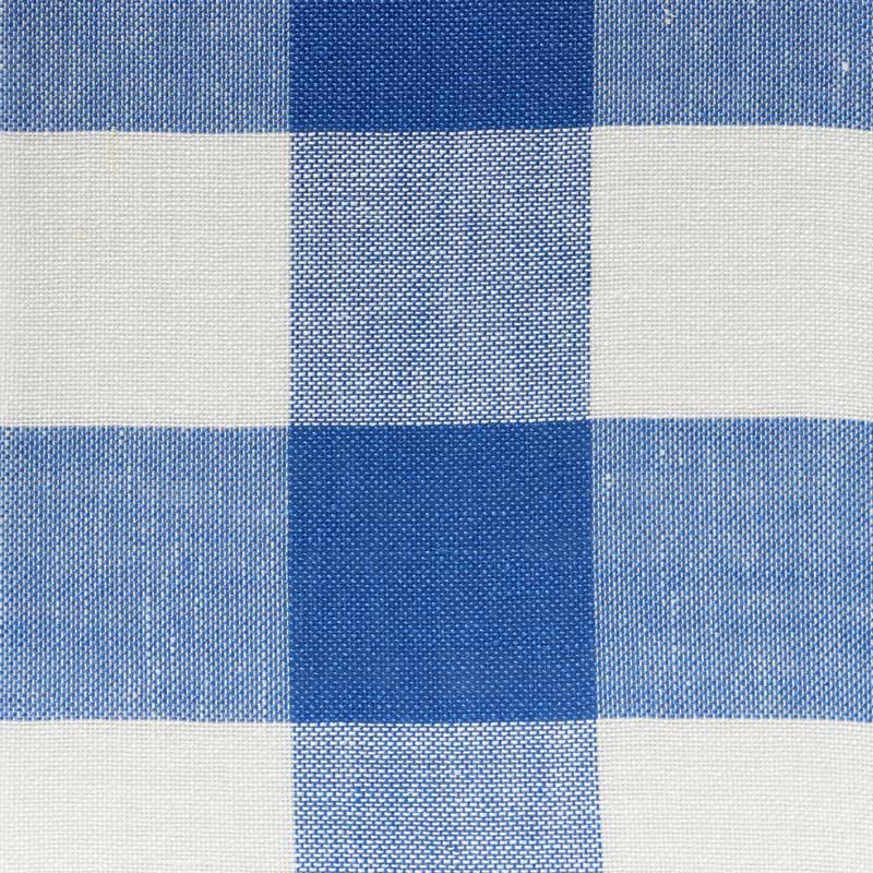 Leinenband kariert, blau-weiß. 34,5 cm breit, 1,8 m
