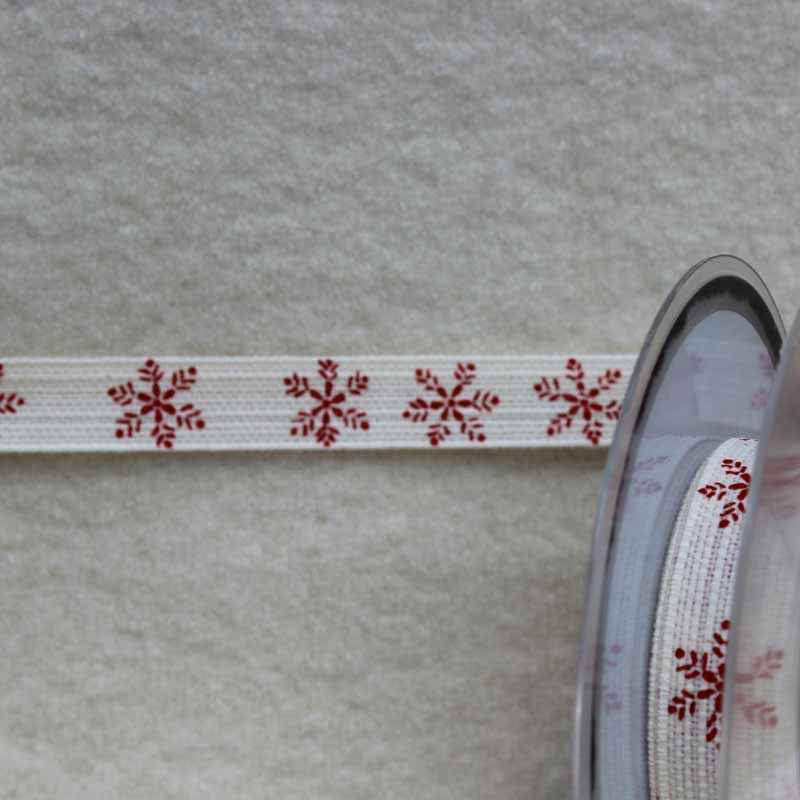 Dekoband  Eiskristall rot