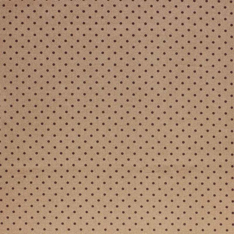 Baumwollstoff mit Punkten beige braun