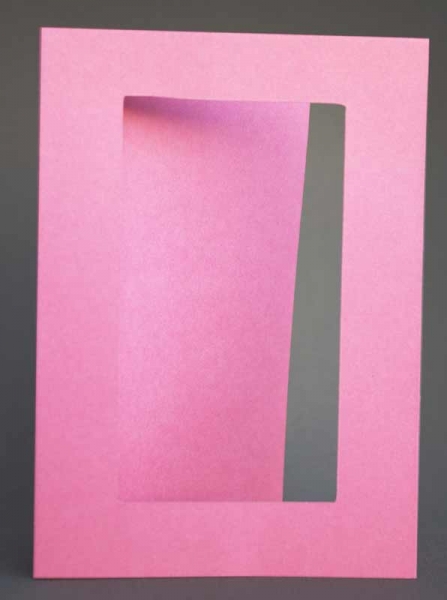 Passepartout-Karte rosa dunkel